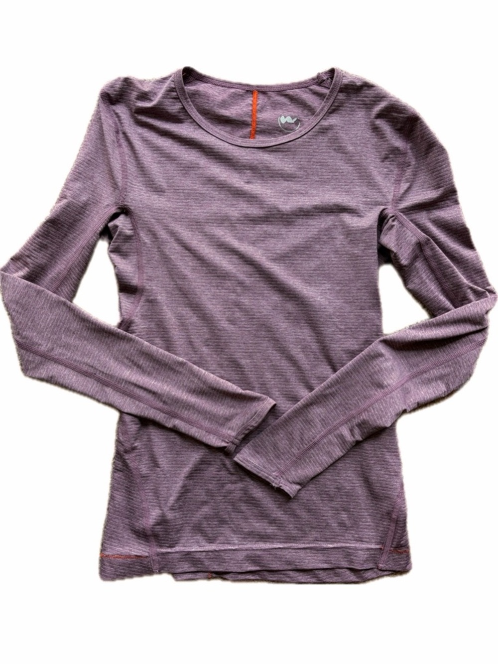Janji Lightweight Long Sleeve Running Tee Purple Red Brown Heather XS